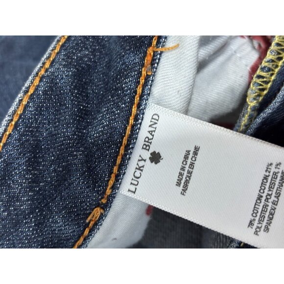 Lucky Brand Womens Lola Skinny Jeans Sz 8 Blue Dark Wash Stretch Denim Low Rise - Picture 5 of 6